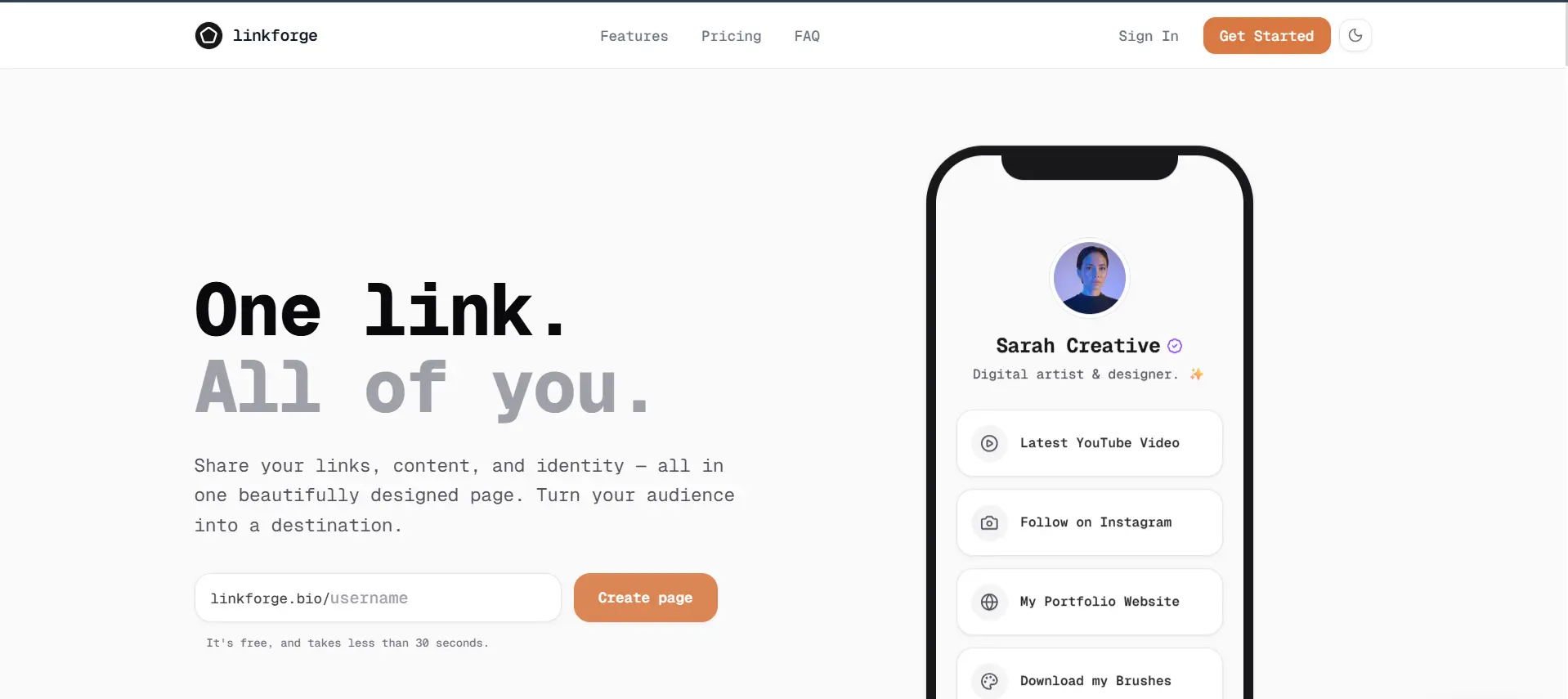 Linkforge multi-tenant SaaS analytics platform dashboard